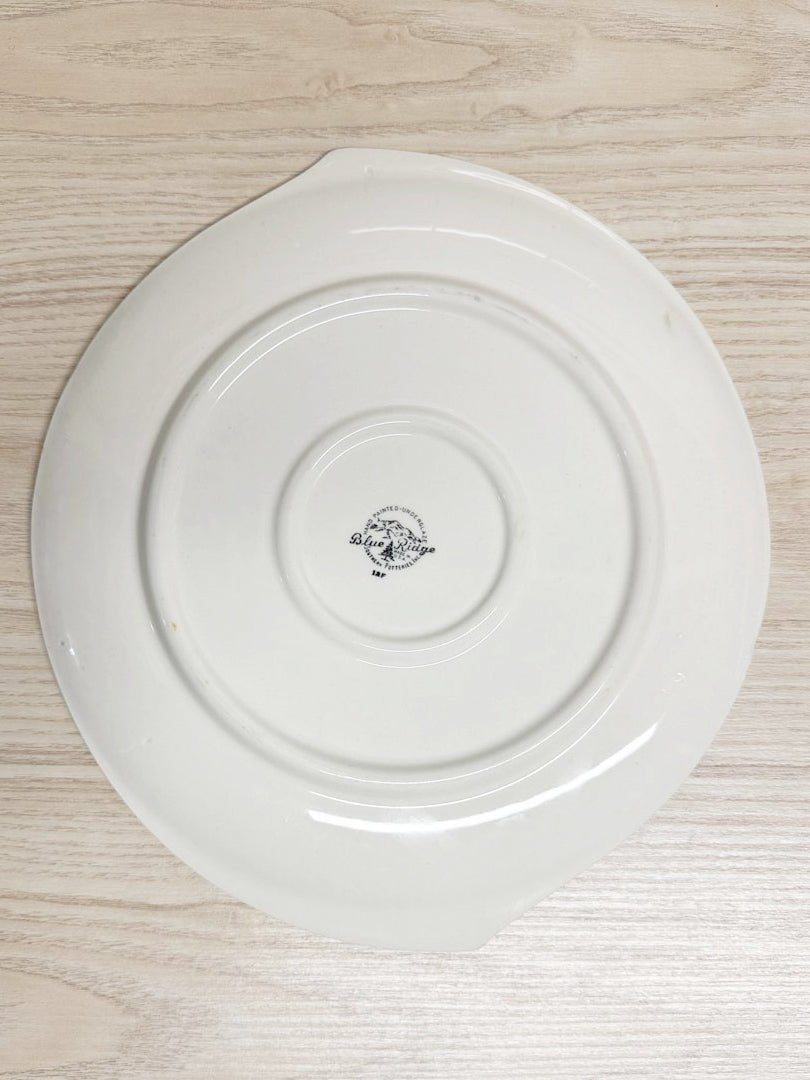 vintage blue ridge hand painted - underglaze floral plate | made in USA - good market thrift store