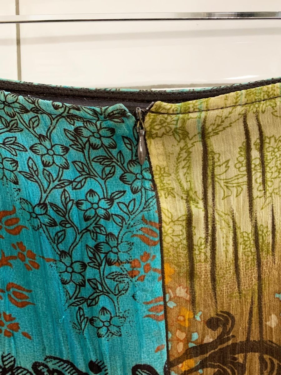 vintage boho floral tiered midi skirt - good market thrift store