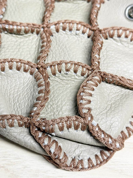 vintage boho leather patchwork handbag - good market thrift store