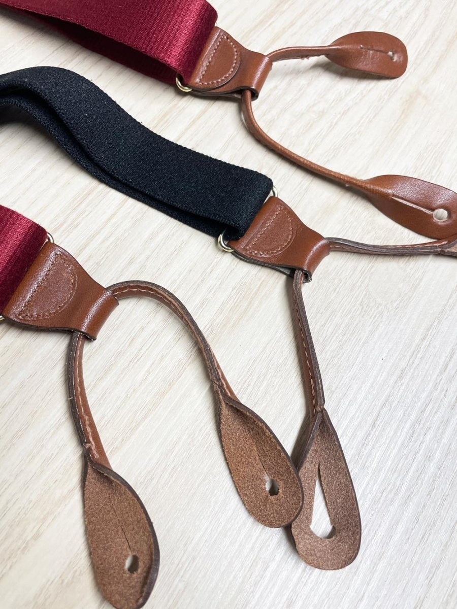 vintage boston traders leather suspenders - good market thrift store