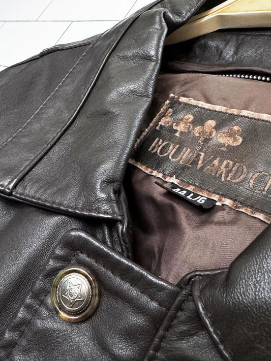 vintage boulevard club leather bomber jacket - good market thrift store
