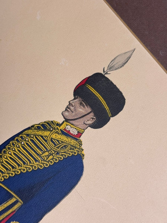 vintage british horse artillery captain uniform print | 1897 - good market thrift store