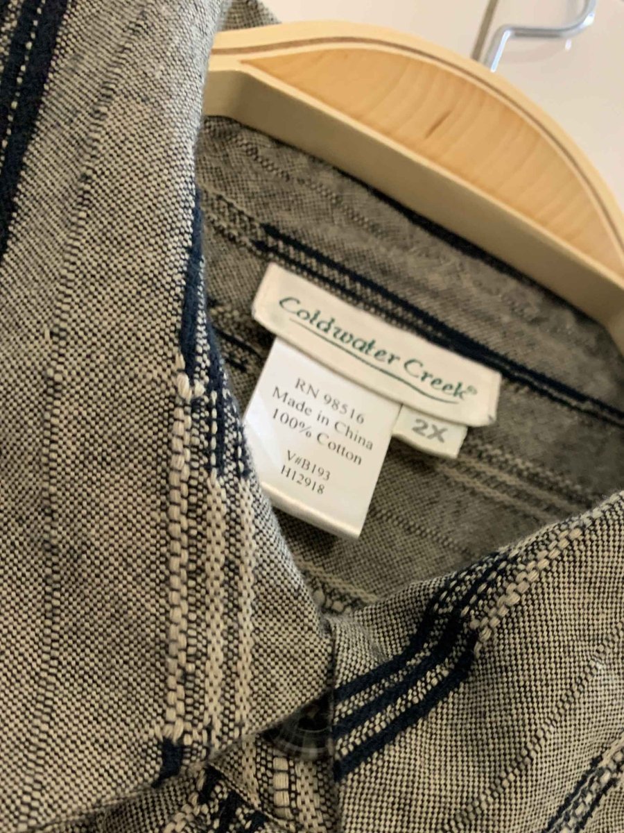 vintage coldwater creek woven full button shirt - good market thrift store