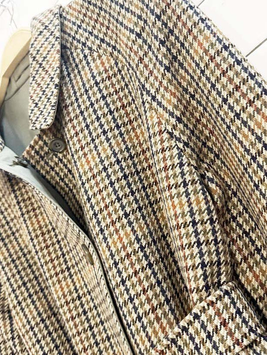 vintage daks 100% wool reversible houndstooth belted coat | made in England - good market thrift store