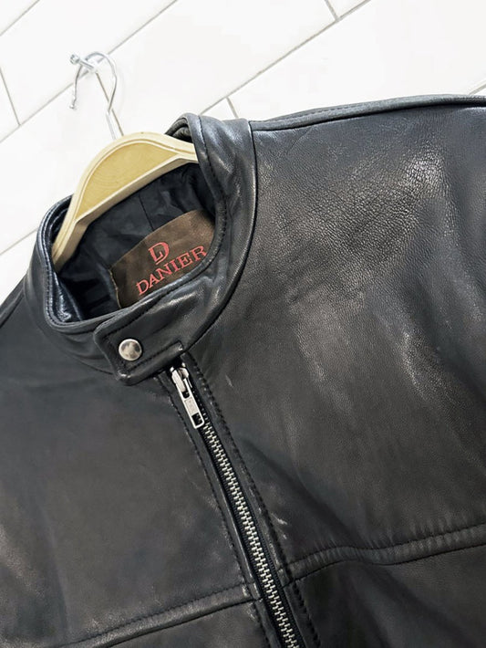 vintage danier butter leather moto jacket | made in Canada - good market thrift store