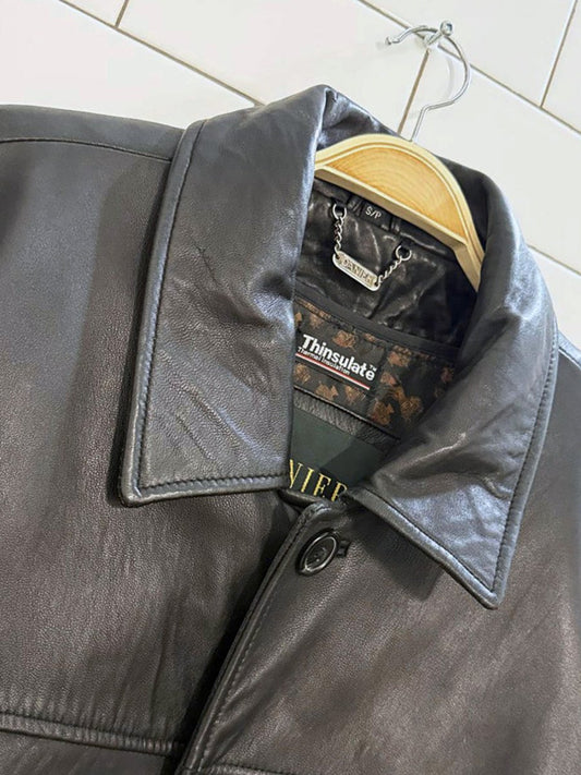 vintage danier full button oversized butter leather jacket | thinsulated lining - good market thrift store