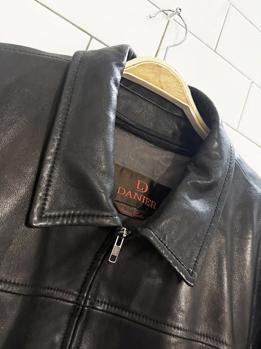 vintage danier soft italian leather full zip jacket | removable lining | made in Canada - good market thrift store