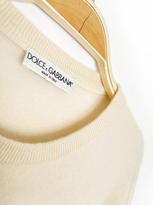 vintage dolce & gabbana 100% cashmere knit sweater - good market thrift store