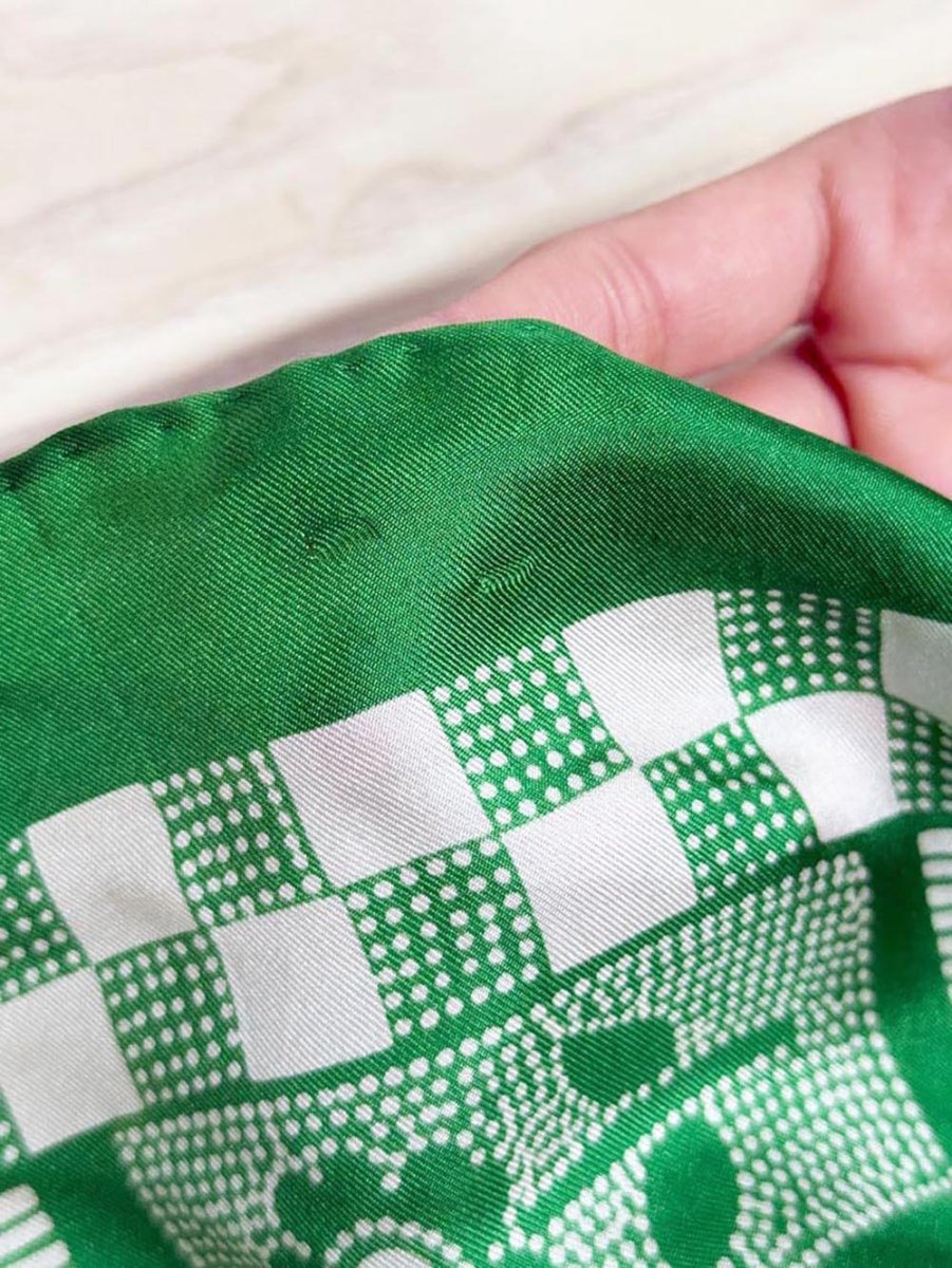 vintage echo 100% silk floral patchwork square scarf | hand - rolled edge - good market thrift store