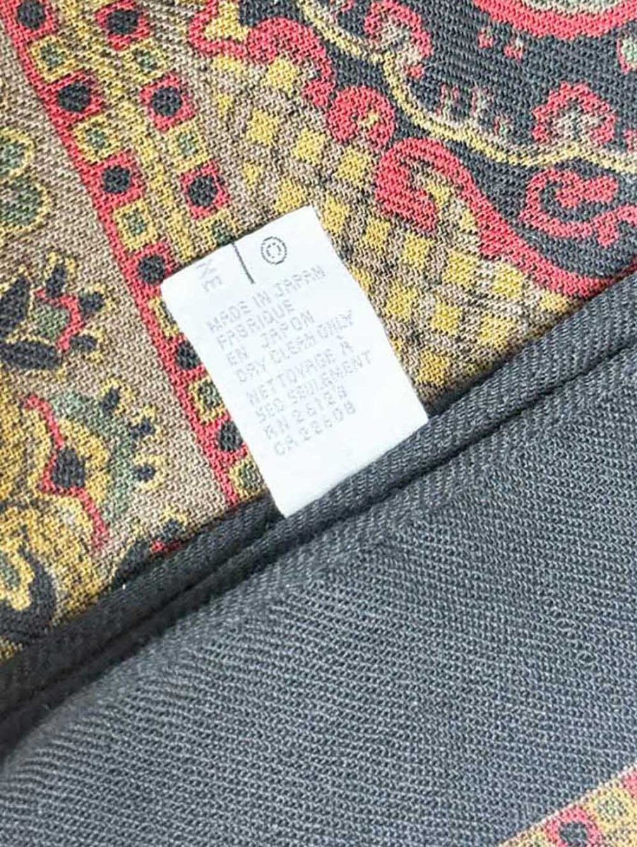 vintage echo 100% wool woven medallion square scarf | made in Japan - good market thrift store