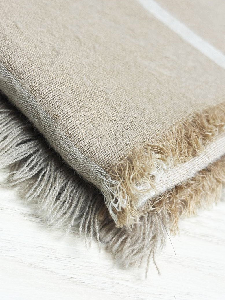 vintage echo window pane check xl square woven scarf | made in France - good market thrift store