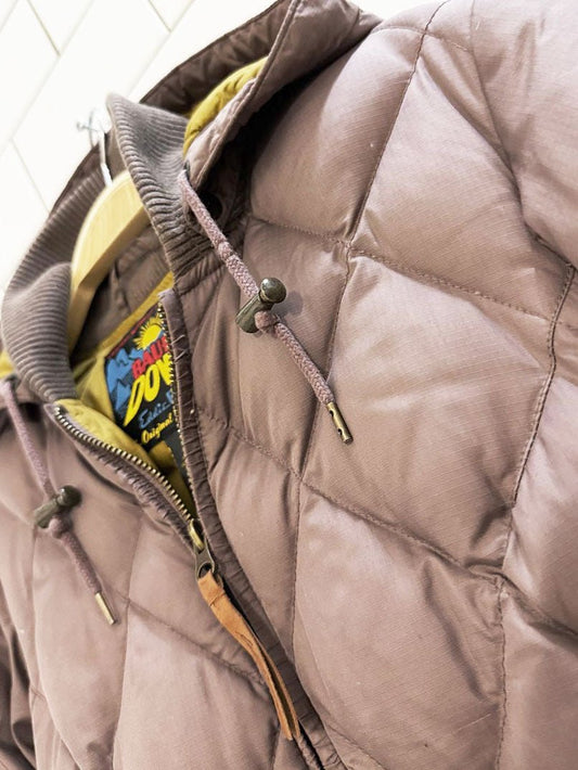 vintage eddie bauer 550 down diamond quilted short puffer coat | 1936 skyliner model - good market thrift store