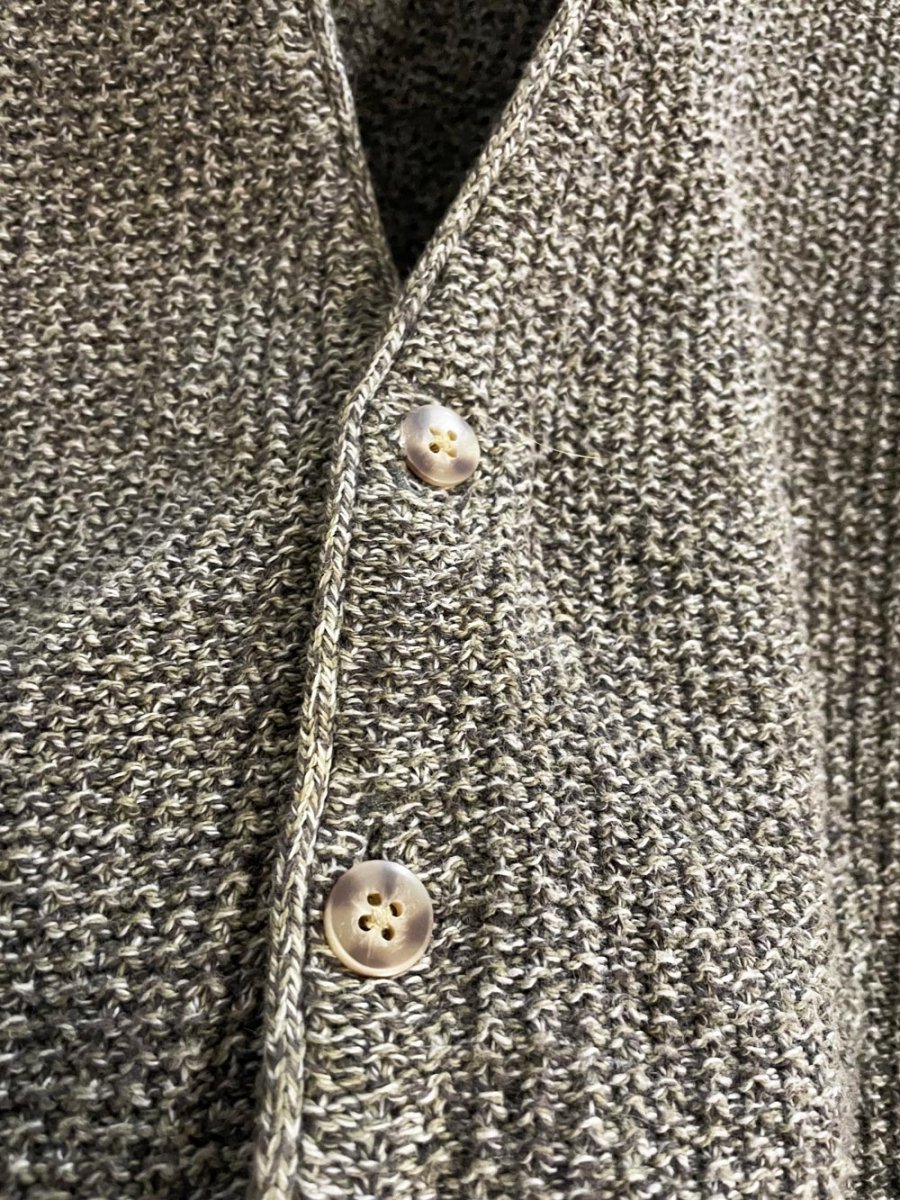 vintage eddie bauer knit cotton grandad vest | made in USA - good market thrift store