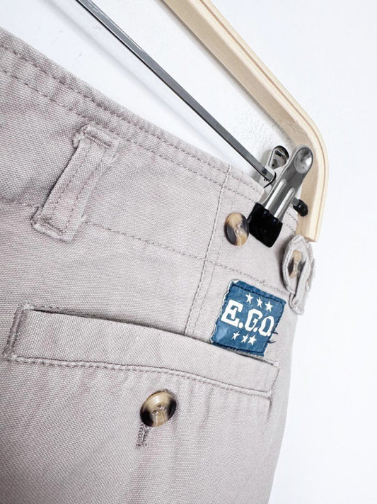 vintage EGO cinch waist pleated twill short - good market thrift store