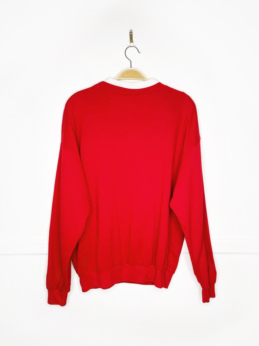 vintage fair isle knit snowmen sweatshirt - good market thrift store