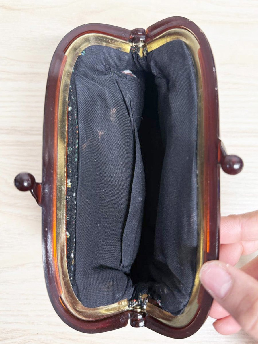 vintage floral tapestry mini clutch - good market thrift store