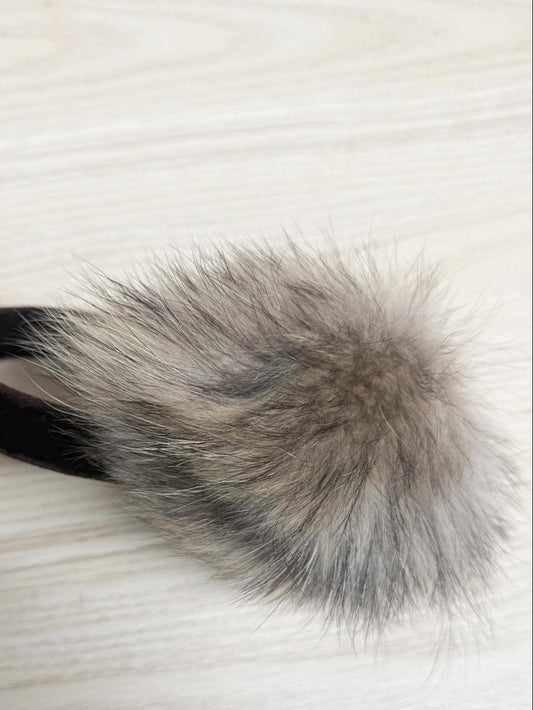 vintage fox fur velvet headband ear muffs - good market thrift store