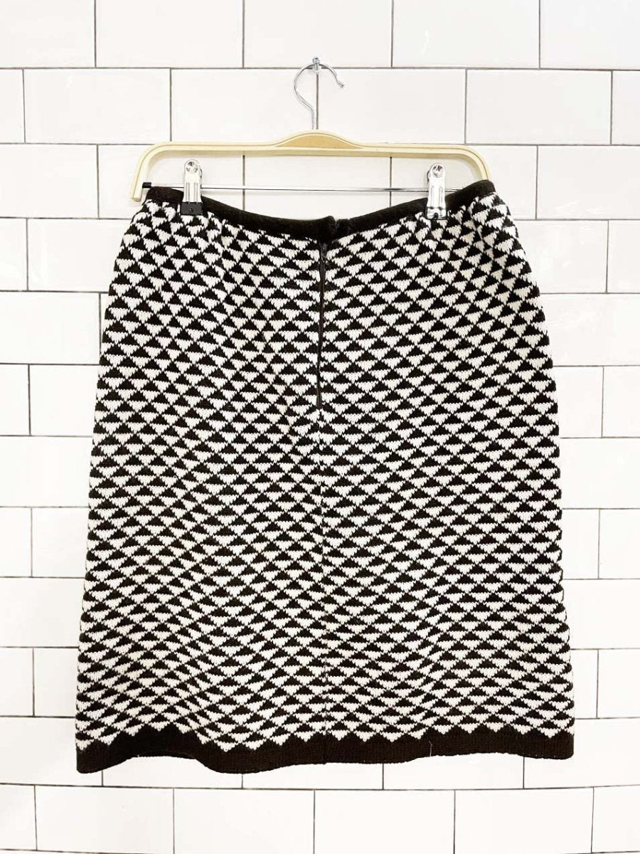 vintage geo knit mini skirt - good market thrift store