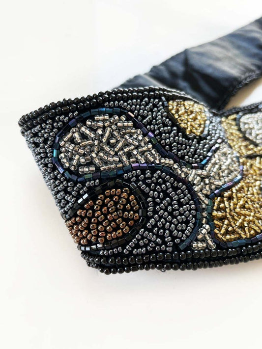 vintage handmade beaded basque waist belt - good market thrift store