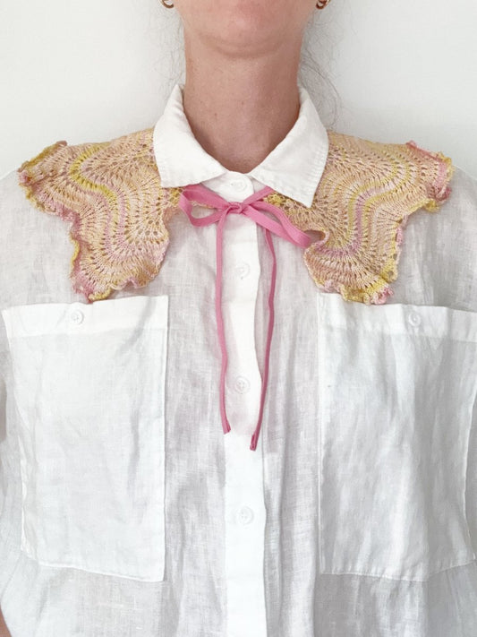 vintage handmade crochet knit collar | rework - good market thrift store