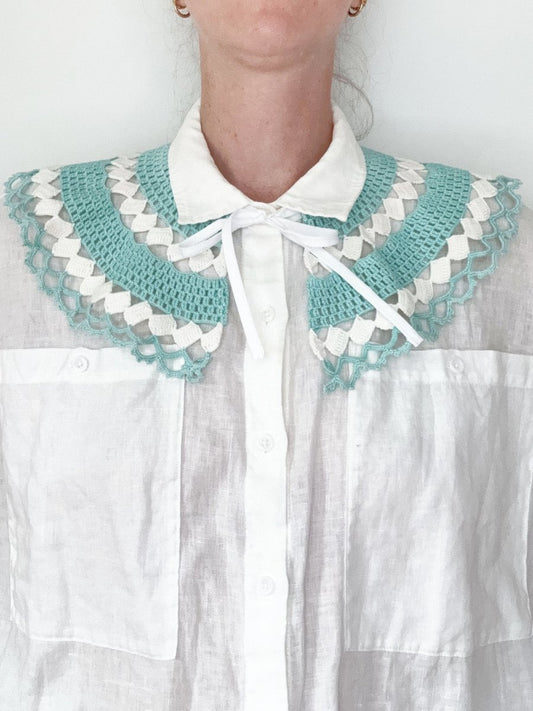 vintage handmade crochet knit collar | rework - good market thrift store