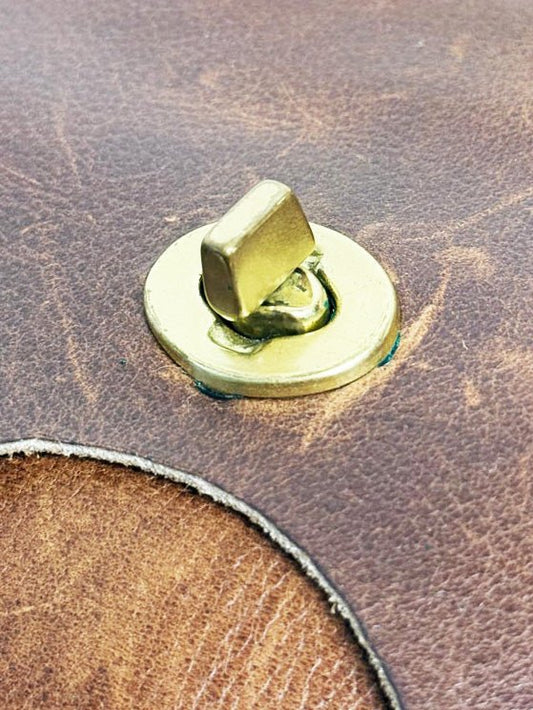 vintage handmade leather crossbody bag | james p brown nova scotia | made in Canada - good market thrift store