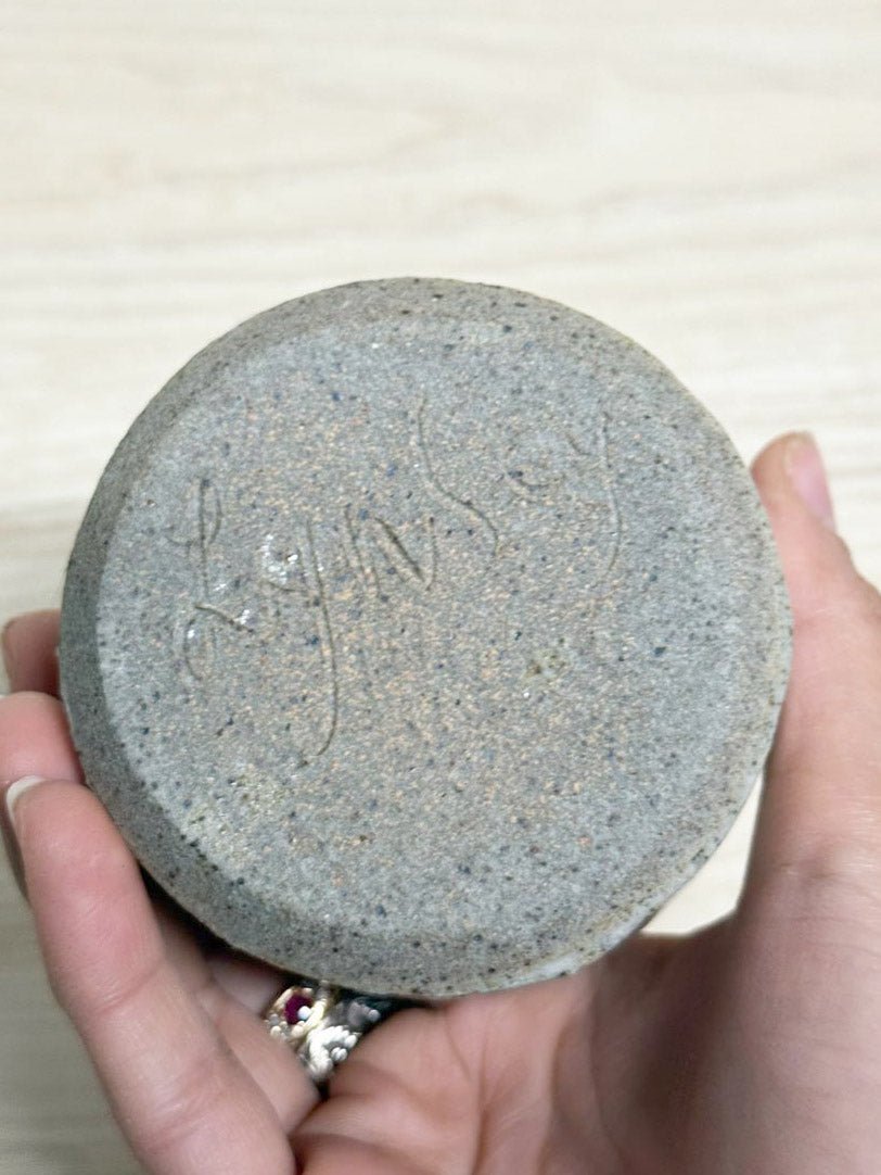 vintage handmade mini pottery jug - good market thrift store