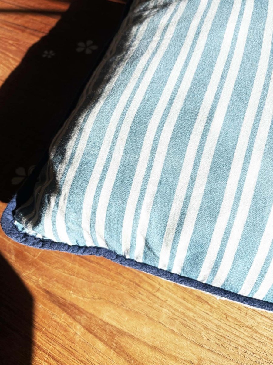 vintage handmade patchwork airplane quilt pillow - good market thrift store