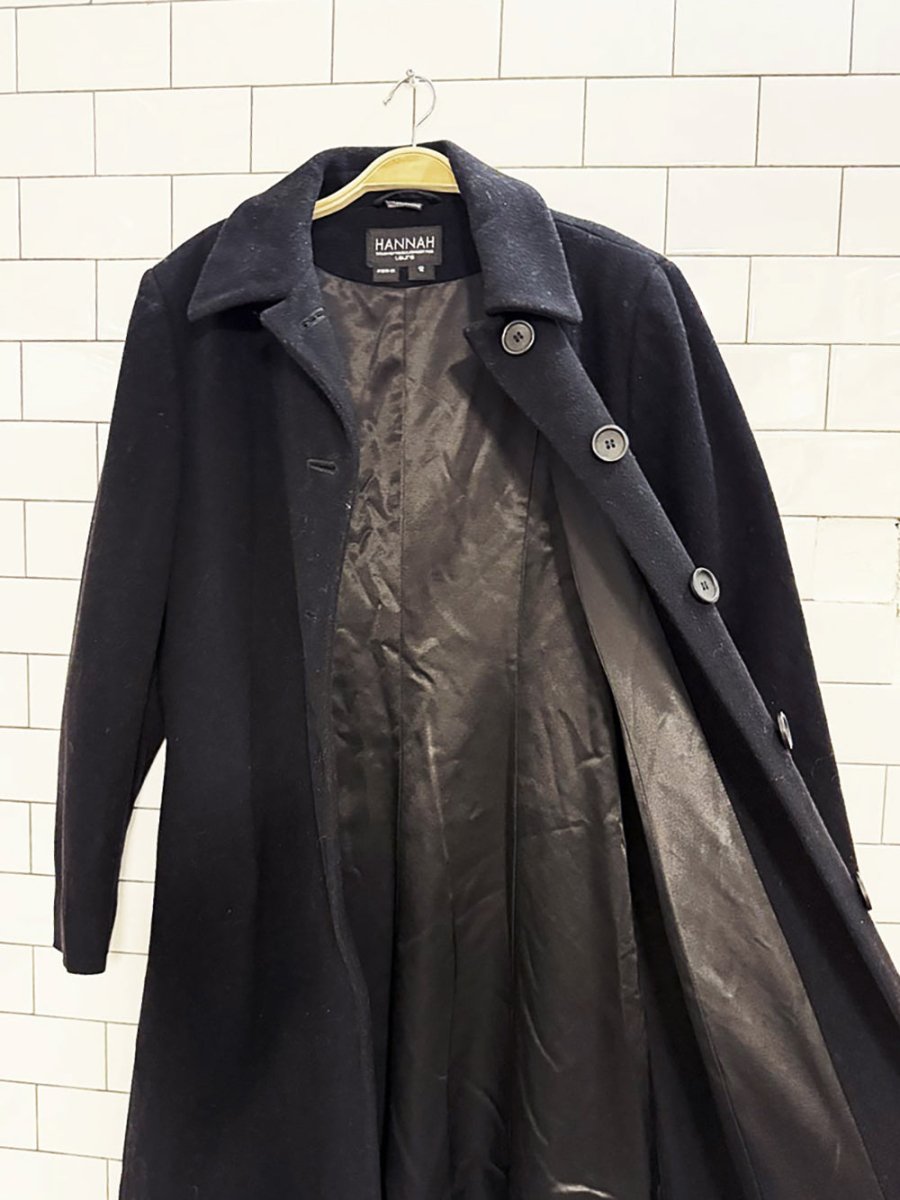 vintage hannah wool - blend long coat | exclusively made for laura - good market thrift store