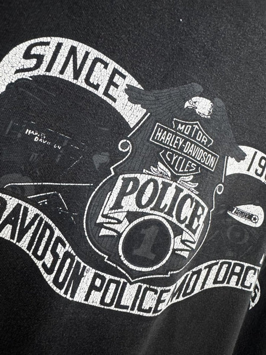 vintage harley davidson police graphic tee - good market thrift store