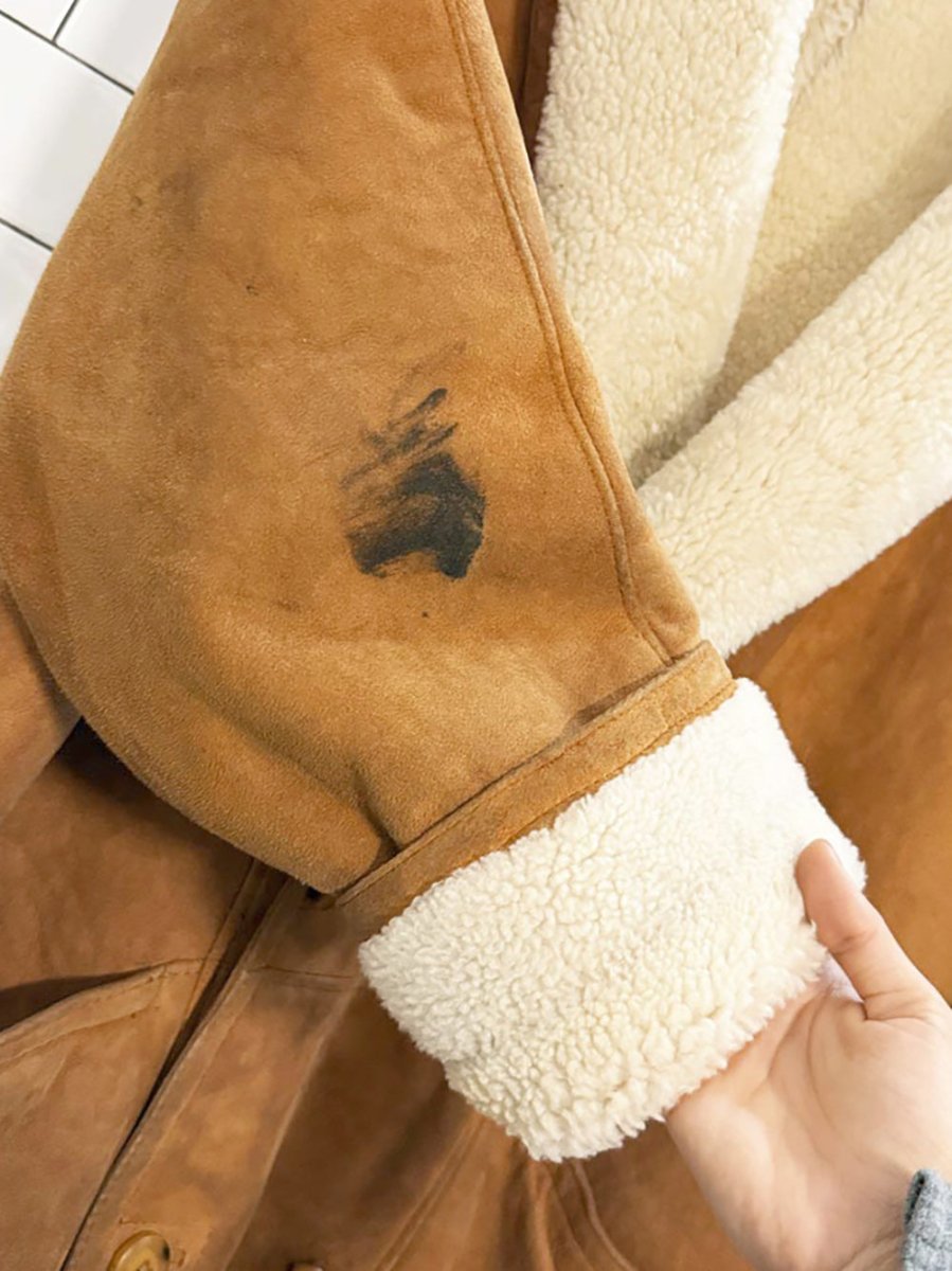 vintage hide society sheepskin double breasted jacket | made in Canada - good market thrift store