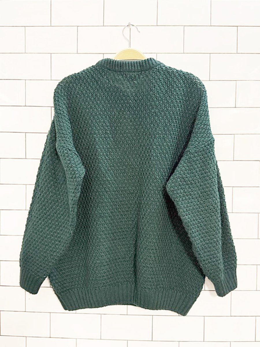 vintage highland 100% wool cable knit sweater | made in scotland - good market thrift store