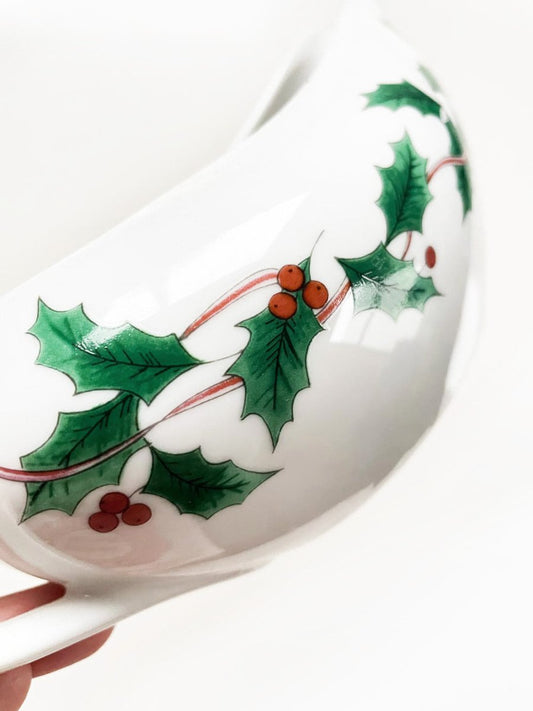 vintage holly berry festive gravy boat | made in Japan - good market thrift store