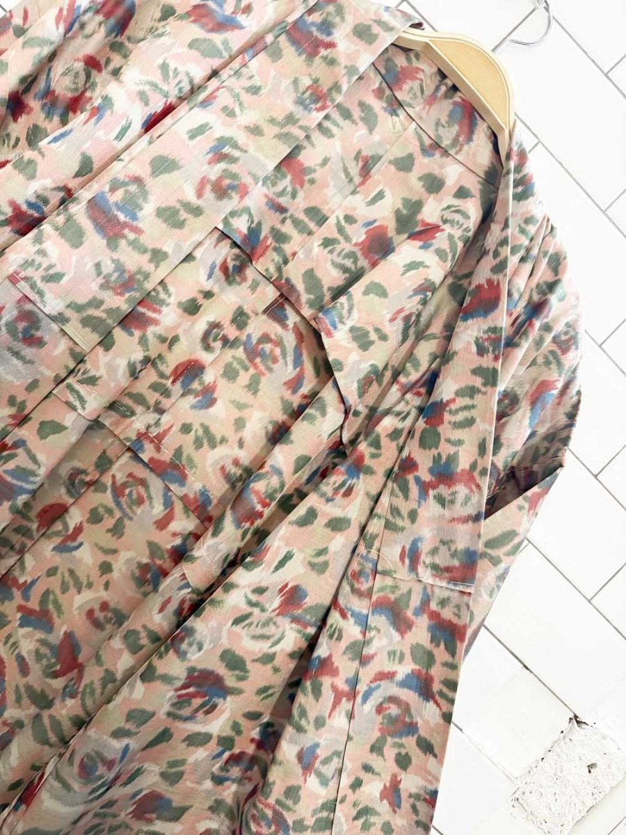 vintage japanese floral taffeta kimono - good market thrift store