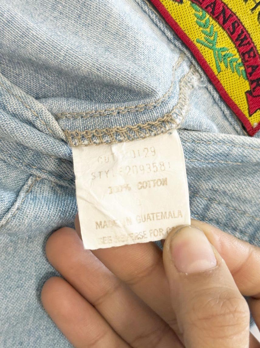 vintage jg hook denim full button a - line midi skirt - good market thrift store