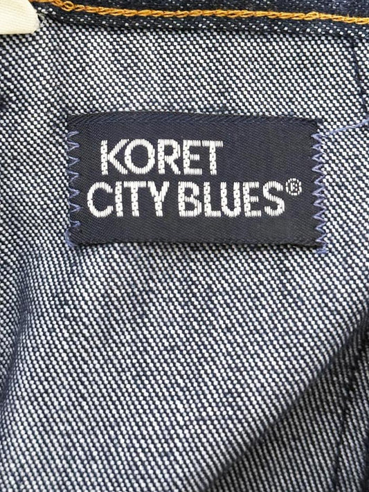 vintage koret city blues denim wrap knee - length skirt - good market thrift store