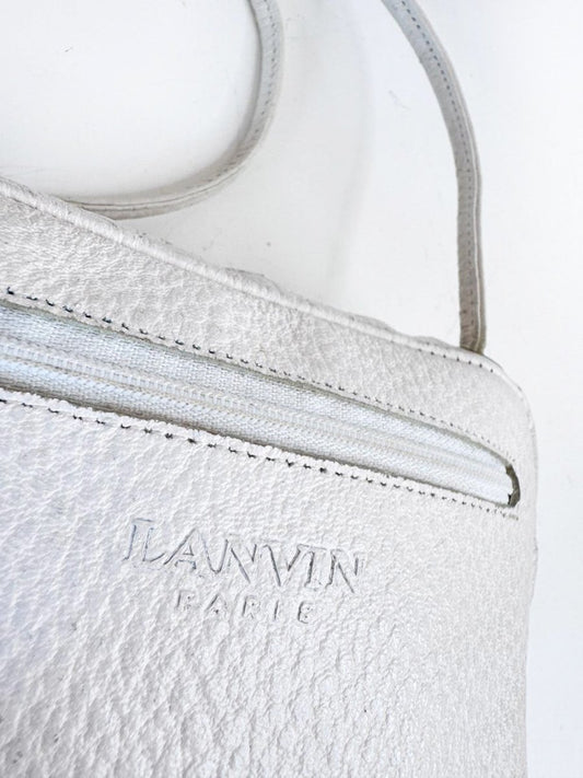 vintage lanvin pebbled leather small crossbody bag | made in France - good market thrift store