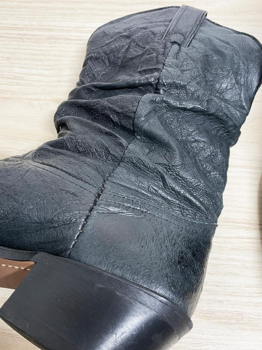 vintage laredo western soft leather slouchy cowboy boot - good market thrift store