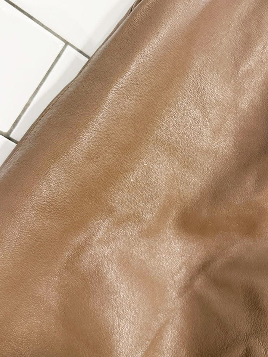 vintage leather pleated high waisted tapered pants - good market thrift store
