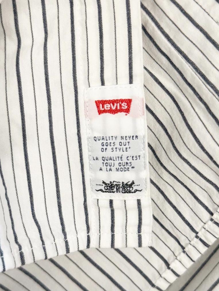 vintage levi's orange tab striped short sleeve shirt - good market thrift store