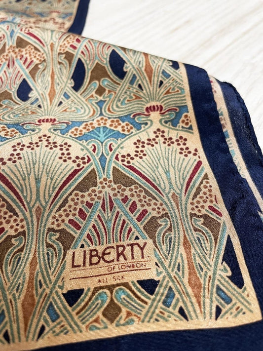vintage liberty of london 100% silk scarf - good market thrift store