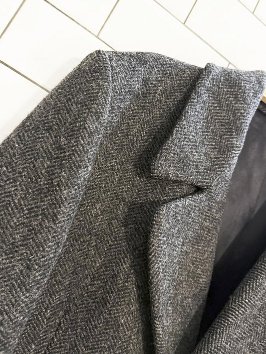 vintage london fog wool herringbone double breasted coat | made in USA - good market thrift store