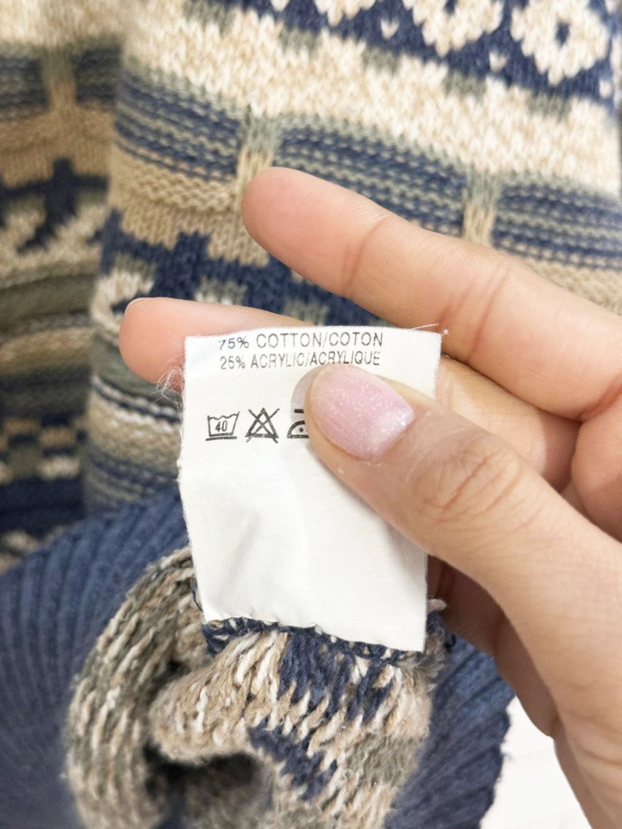 vintage marks & spencer 3D chunky knit sweater - good market thrift store