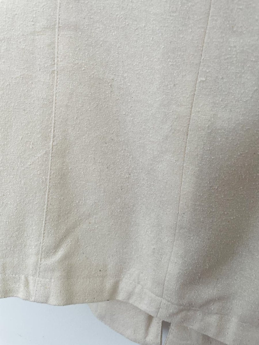 vintage marla kim 100% raw silk full zip short sleeve jacket - good market thrift store