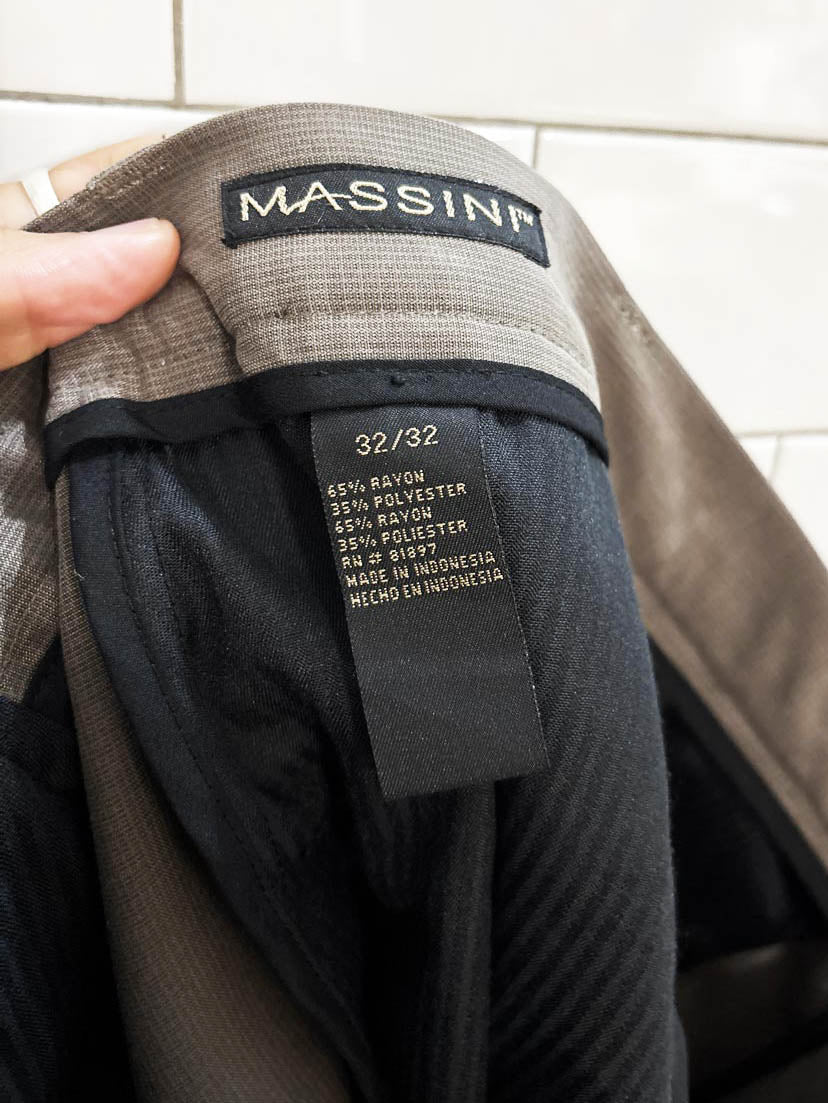 vintage massini pleated cuffed trousers - good market thrift store