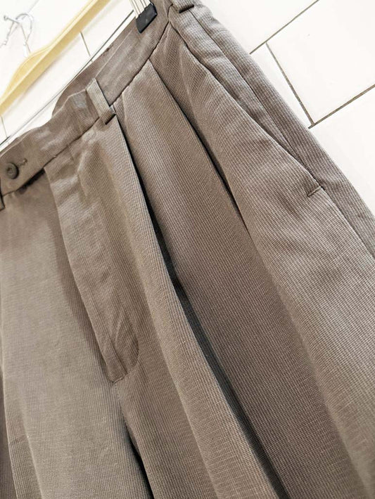 vintage massini pleated cuffed trousers - good market thrift store