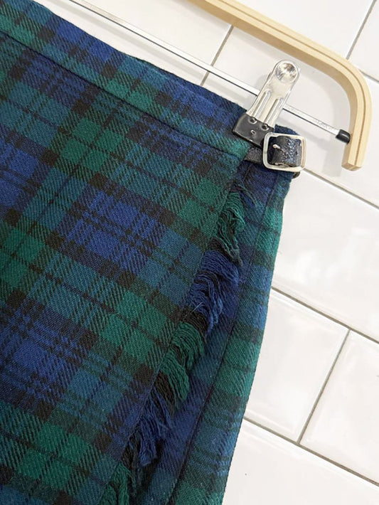 vintage moffat weavers wool - blend pleated plaid skirt | made in Scotland - good market thrift store