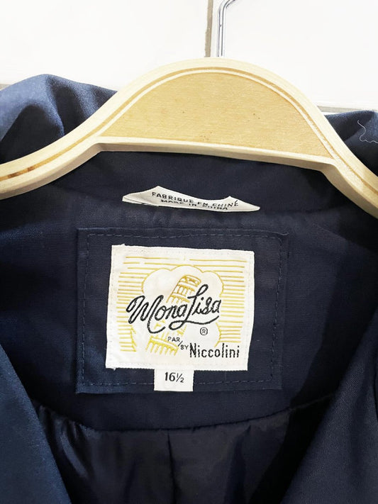 vintage mona lisa snap button belted trench coat | niccolini - good market thrift store