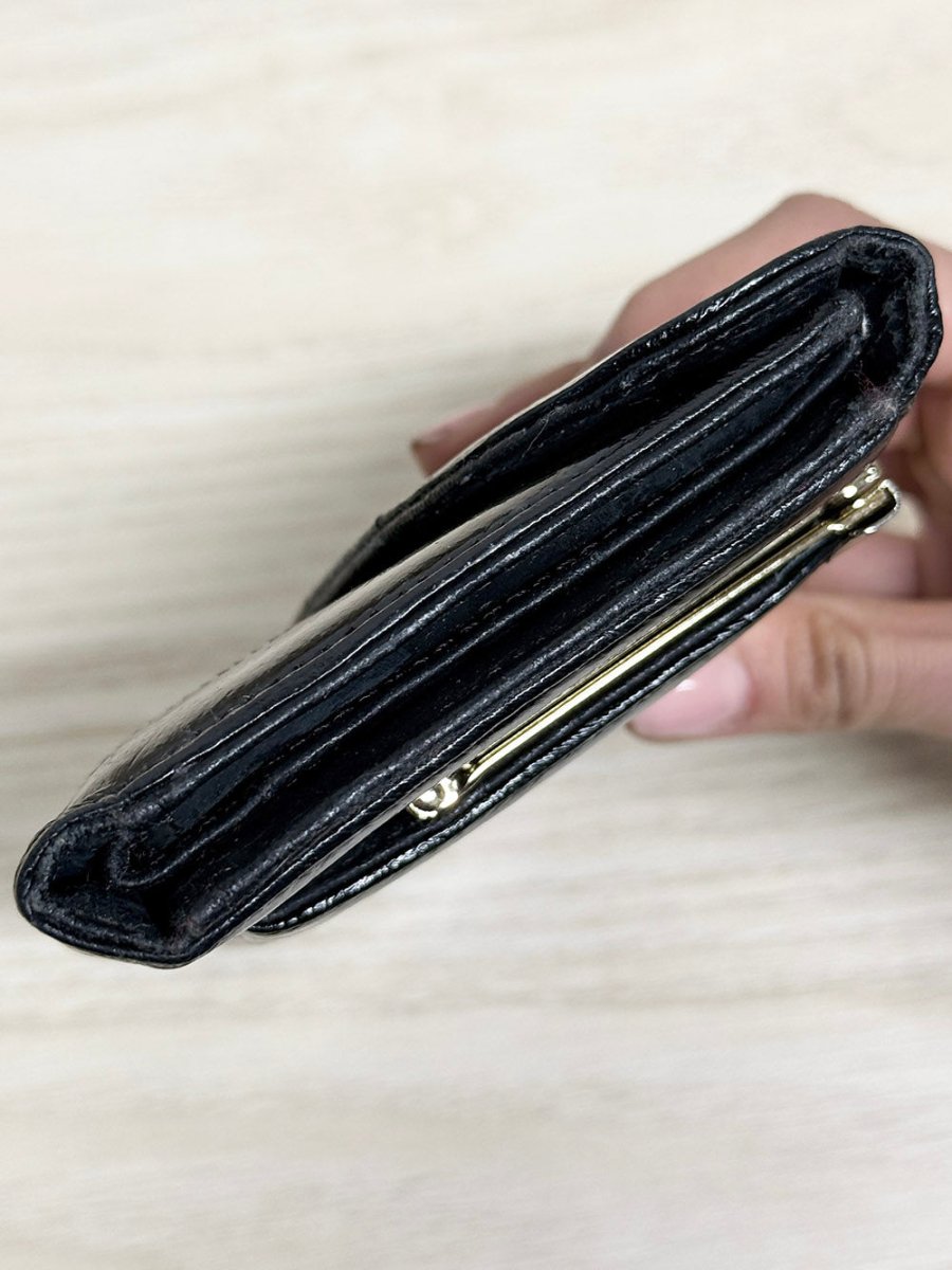 vintage mundi genuine eelskin wallet with coin purse - good market thrift store