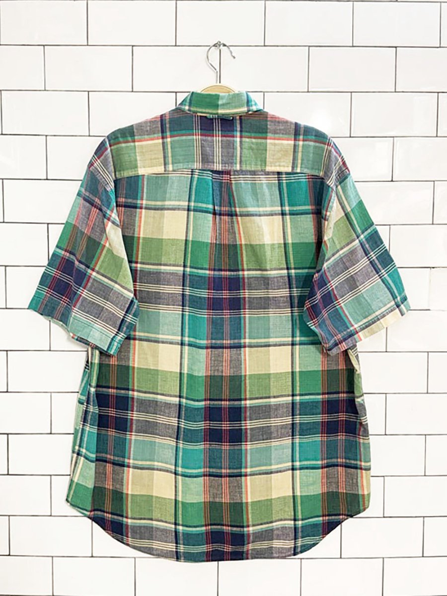 vintage north country eaton plaid full button shirt - good market thrift store